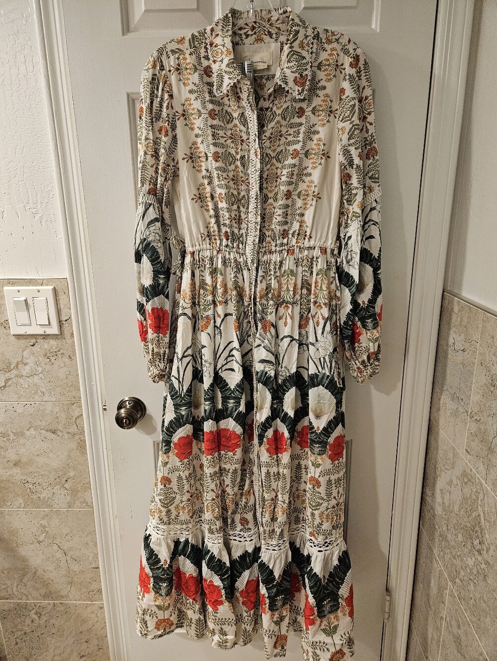 Anthropologie Eleanora Printed Buttondown Maxi - Picture 3 of 13